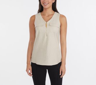 Ellen Tracy Womens Half Zip Top