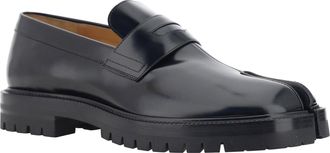 Maison Margiela Mens Tabi Loafers Black Calf Leather Bos Taurus