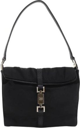 Gucci Pre-owned Shoulder Bags, female, Black, Size: ONE SIZE Pre-owned Nylon Shoulder Bag