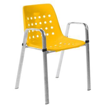 Schubiger M&ouml;bel Gartenstuhl Bermuda mit Armlehne Rundoval