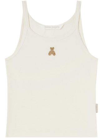 Palm Angels Bear In Mind tank top - women - Cotton/Polyester - L - White