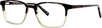Haggar Mens H286 Rectangle Eyeglasses In Tortoise/grey