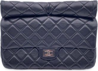 Chanel Black Leather Clutch Bag 2.55 (Authentic Pre-Loved)
