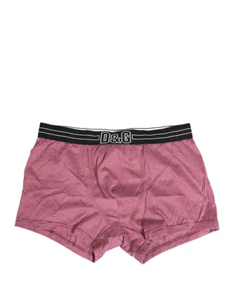 Dolce & Gabbana Pink D&g Logo Cotton Regular Boxer Underwear Clothing
