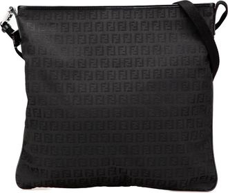 Fendi Borsa a tracolla in tela con motivo Zucchino 2000-2010 - Nero