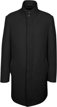 Karl Lagerfeld Basic Jas - Heren - Mantel - Zwart - 2XL - Wol - Jassen