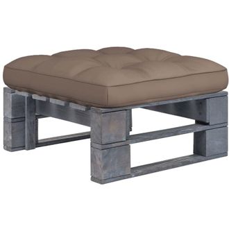 vidaXL Otomana De Jard&iacute;n De Palets Madera De Pino Impregnada Gris Vidaxl