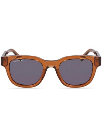 Lacoste logo-print sunglasses - Brown