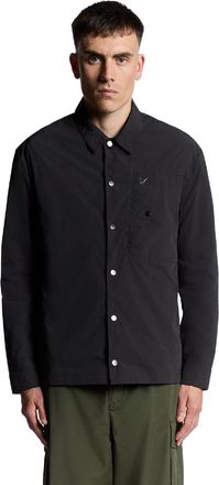 Lyle & Scott Heren gekreukt oversized shirt (Zwart)