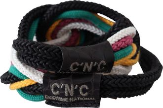 Costume National Rope Leather Rustic Hook Buckle Womens Belt