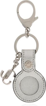 Jimmy Choo London Airtag Charm XTQ - Dames - Sleutelhangers & Tashangers - Grijs - ONE Size - Leer - Accessoires