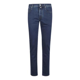 Jacob Cohen Jeans, Heren, Blauw, W35, Leer, Bard Slim Fit Jeans