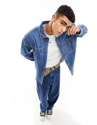Dickies Houston - Camicia di jeans blu classico
