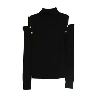 D.exterior Turtlenecks, female, Black, Size: S Ribbed Knit Jumper