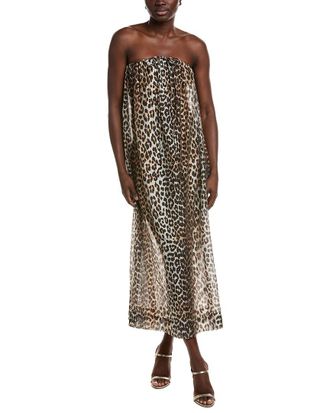 Ganni Ganni Sheer Voile Maxi Strap Dress