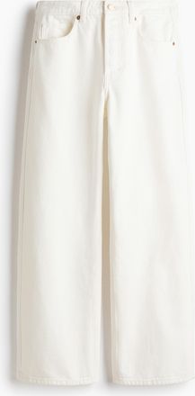 H&M Wide Regular Jeans - White
