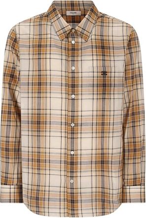 Celine Casual Shirts, male, Multicolor, Size: L Camicia Ampia
