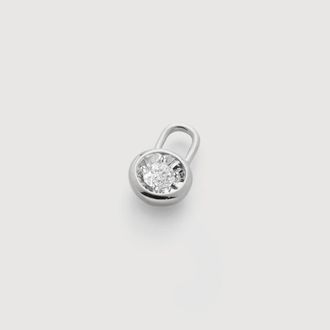 Monica Vinader Sterling Silver Lab Grown Diamond Solitaire Ear Charm Lab Grown Diamond