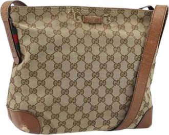 Gucci Pre-owned Vintage GG Canvas Schoudertas - Dames - Vintage Schoudertas - Beige - ONE Size - Vintage