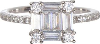 Suzy Levian Baguette CZ Ring in White at Nordstrom Rack, Size 5.5