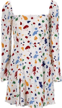 Reformation Splatter Print Dress in Multicolor Viscose