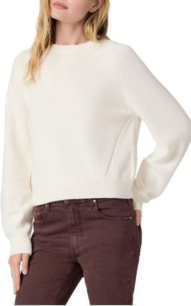 Paige Zaire Merino Wool & Organic Cotton Blend Sweater in Ivory at Nordstrom, Size Xx-Small