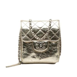 Chanel Pre-owned Clams Wallet on Chain - Dames - Pre-owned - Geel - Maat: ONE Size Leer