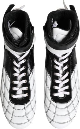 Dolce & Gabbana Mens Leather High-Top Sneaker Black