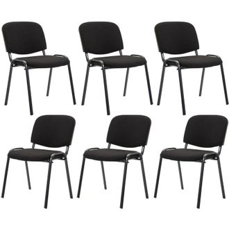 Clp Clp - Set 6 Sillas De Conferencia Ken En Tela Negro