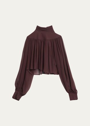 Ronny Kobo Aerin Gathered Jersey Top