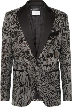 Philipp Plein Blazer Lord Fit Tattoo - Heren - Blazers - Zwart - XL - Wol - Jassen