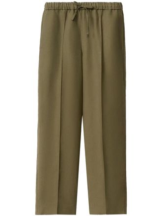 Fabiana Filippi bead-detail trousers - women - Fabric - 40 - Green