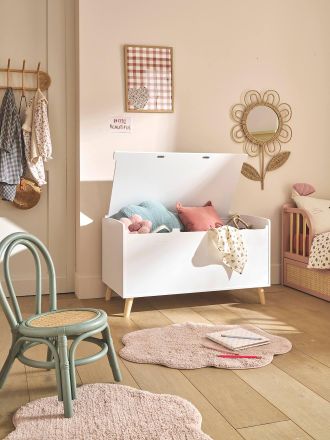 Vertbaudet Kinderzimmer XL-Spielzeugtruhe KONFETTI wei&szlig;