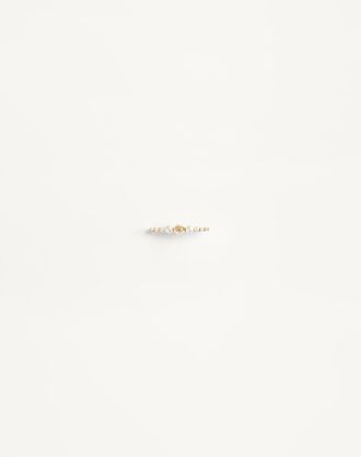 Valentino Garavani Fermacravatta VLogo Signature In Metallo E Perle Uomo ORO/CREMA UNI