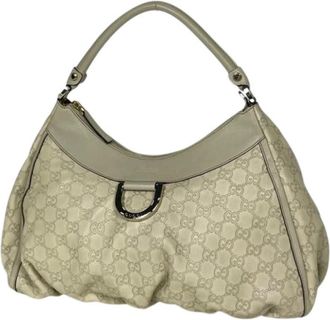 Gucci Pre-owned Vintage Schoudertas - Dames - Vintage Schoudertas - Beige - ONE Size - Leer - Vintage