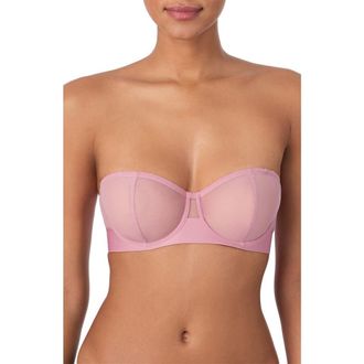 DKNY Sheers Strapless Underwire Bra in Lilas at Nordstrom, Size 32A