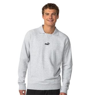 Puma Heren Sweatshirt met Ronde Hals en Logo (Grijze Heide)