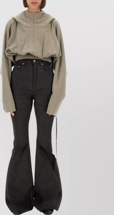 Rick Owens cropped hooded knitwear long sleeves