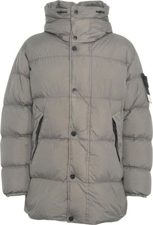 Stone Island Hooded Puffer Jacket Grigio Aw25