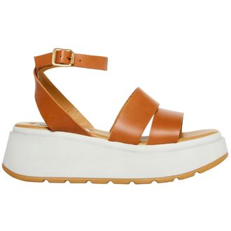 Steve Madden Tenysi Wedge Sandal Cognac Leather TENY01S1-COG Womens