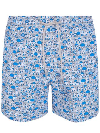 MC2 Saint Barth Lighting Micro Fantasy Santorini View Swim Shorts