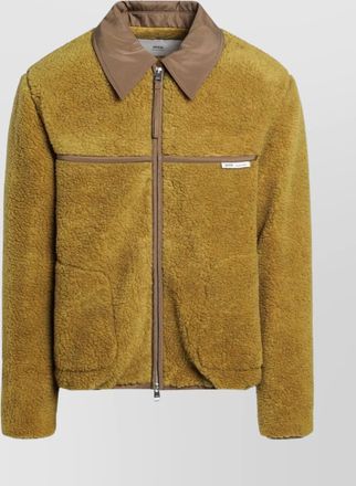 Ami faux shearling bomber jacket