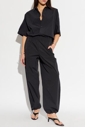 Alexander Wang Loose-fit Short-sleeve Shirt, Womens, Black