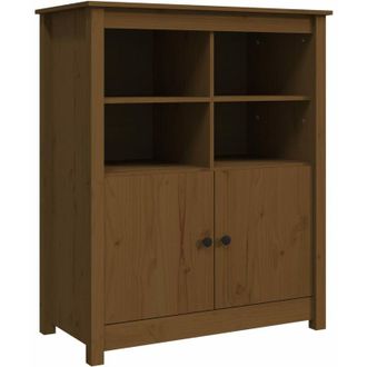 vidaXL Aparador de madera maciza de pino marrón miel 83x41,5x100 cm vidaXL
