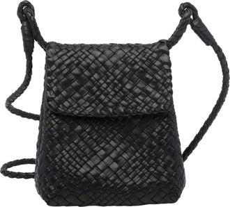 Ibeliv Romance Woven Crossbody Bag - Dames - Schoudertassen - Zwart - ONE Size - Leer - Tassen