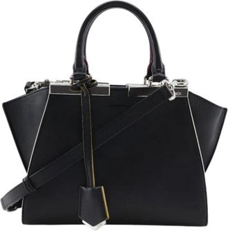 Fendi Tweedehands leren handtassen - Dames - Vintage Handtas - Zwart - ONE Size - Vintage