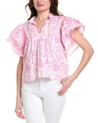 Sail to Sable Ruffle Sleeve Blouse