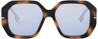 Fendi Selleria Brown Square Sunglasses