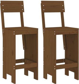 vidaXL Vidaxl - Taburetes De Cocina 2 Uds Madera Pino Marr&oacute;n 40x48,5x115,5 Cm