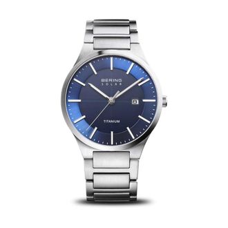 Bering Bering, Accessoires, Heren, Grijs, ONE Size, Solar Titanium Horloge